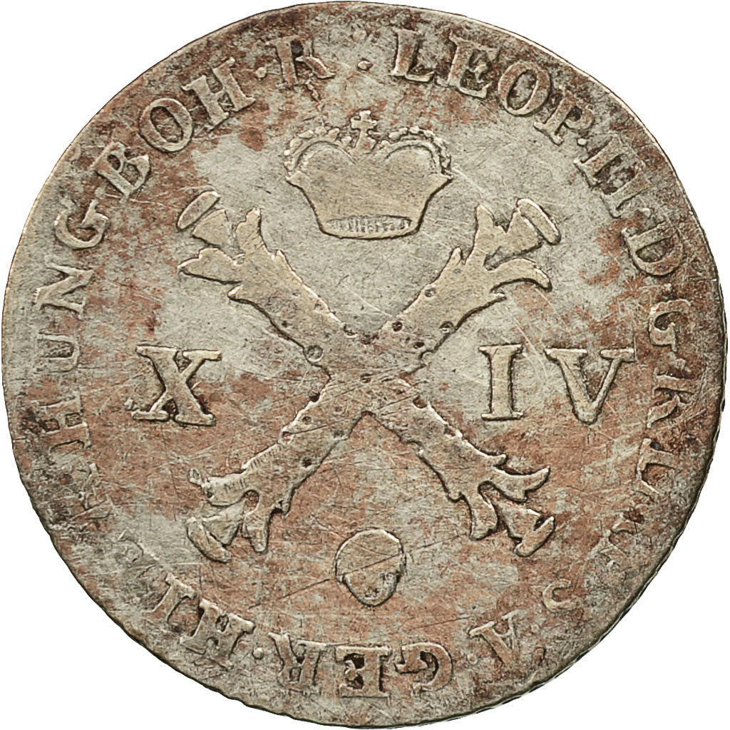 Coin, AUSTRIAN NETHERLANDS, Leopold II, 14 Liards, 14 Oorden, 1791, Brussels