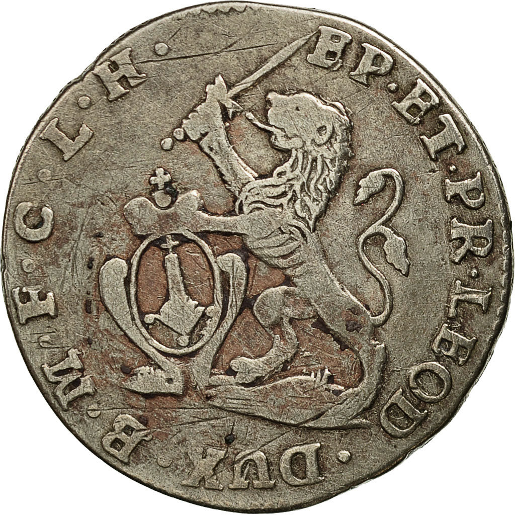 Moneta, LIEGE, John Theodore, 2 Escalin, 1753, Liege, MB, Argento, KM:161