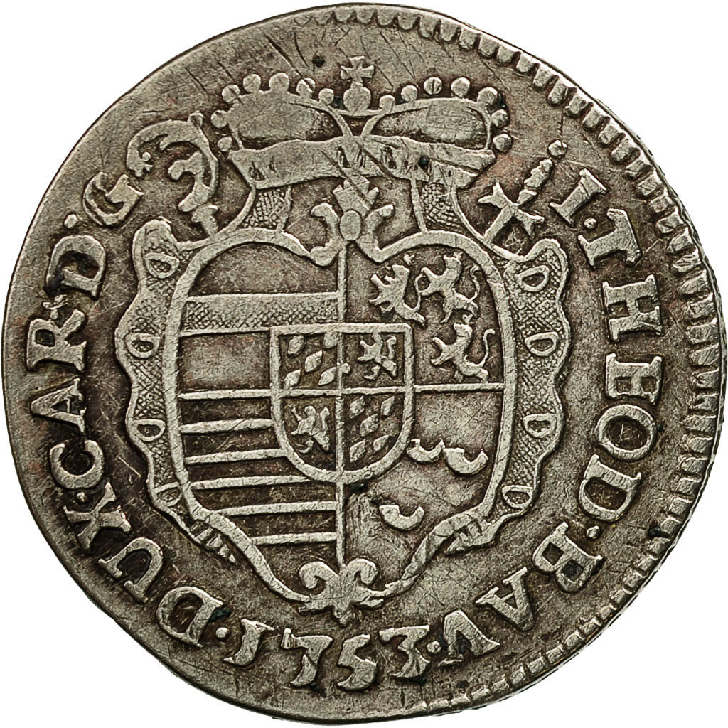 Moneta, LIEGE, John Theodore, 2 Escalin, 1753, Liege, MB, Argento, KM:161