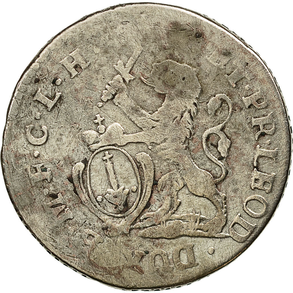 Coin, LIEGE, John Theodore, 2 Escalin, 1754, Liege, F(12-15), Silver, KM:161