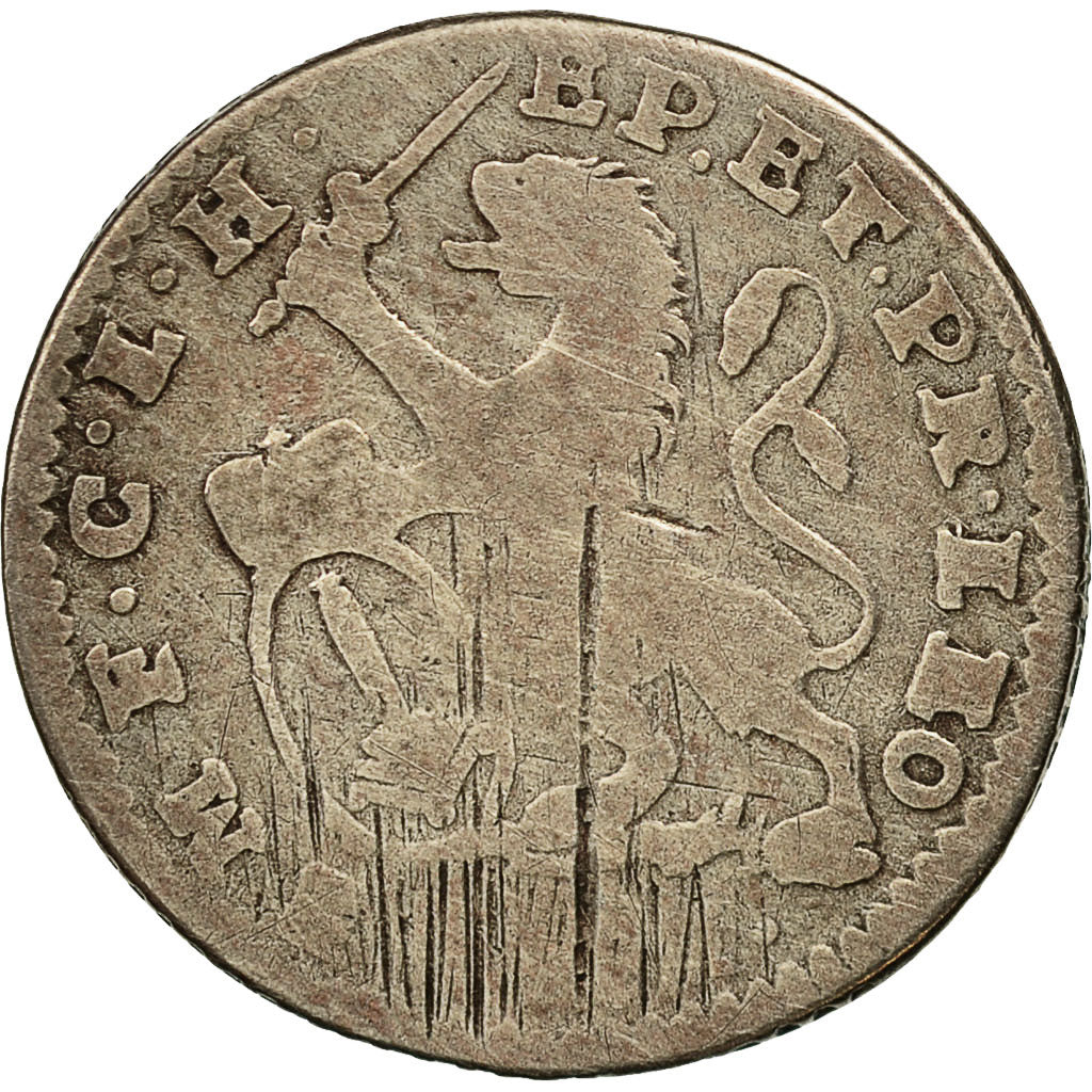 Moneta, LIEGE, John Theodore, Escalin, 6 Sols, 1752, Liege, B+, Argento, KM:165