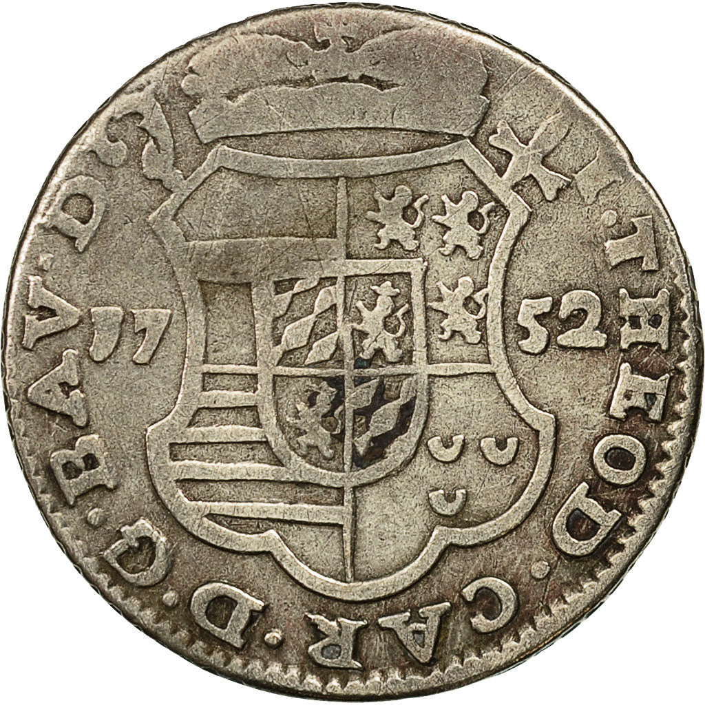 Monnaie, LIEGE, John Theodore, Escalin, 6 Sols, 1752, Liege, B+, Argent, KM:165