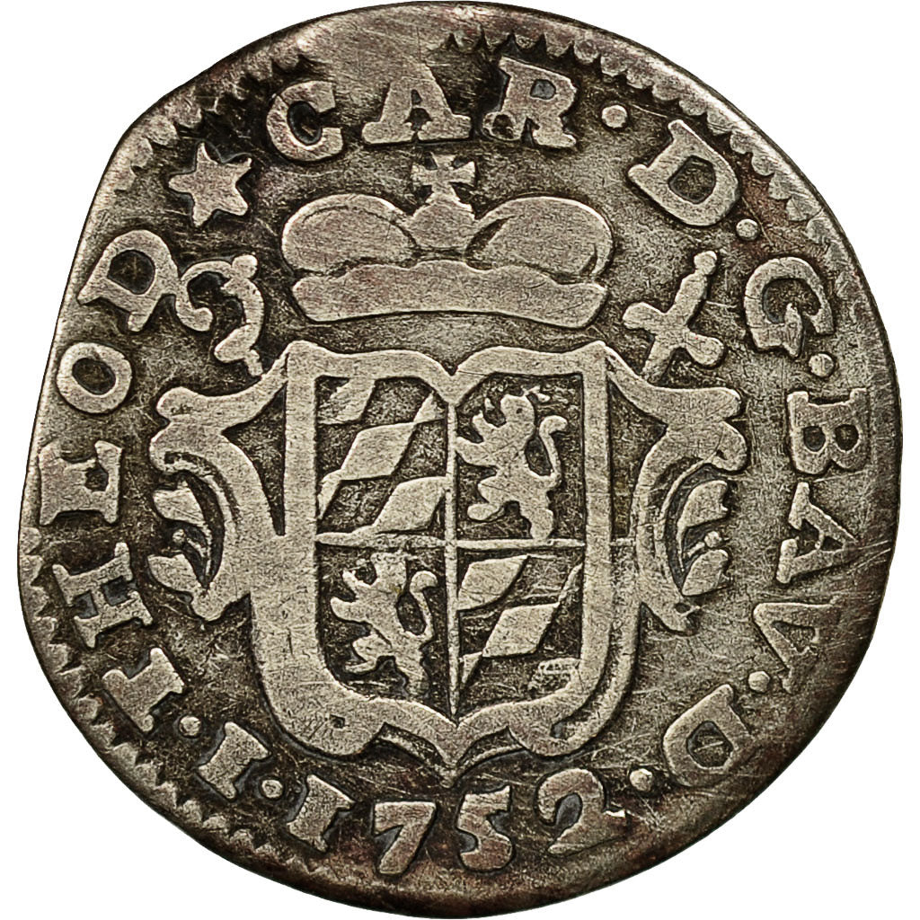 Coin, LIEGE, John Theodore, Plaquette, 1752, Liege, VF(30-35), Silver, KM:152