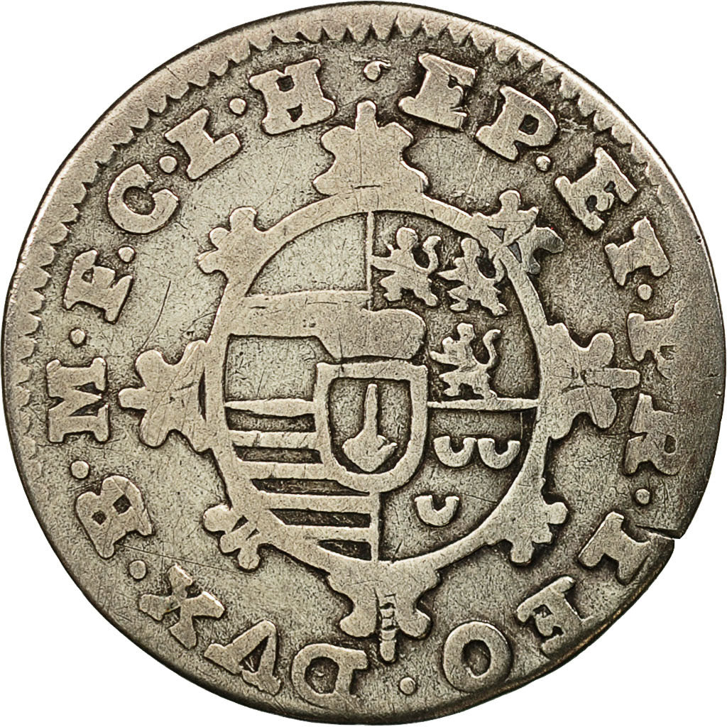 Coin, LIEGE, John Theodore, Plaquette, 1752, Liege, VF(30-35), Silver, KM:152