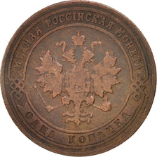 Moneda, Rusia, Nicholas II, Kopek, 1901, Saint-Petersburg, BC+, Cobre, KM:9.2