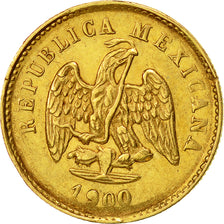 Coin, Mexico, Peso, 1900, Mexico City, AU(55-58), Gold, KM:410.5