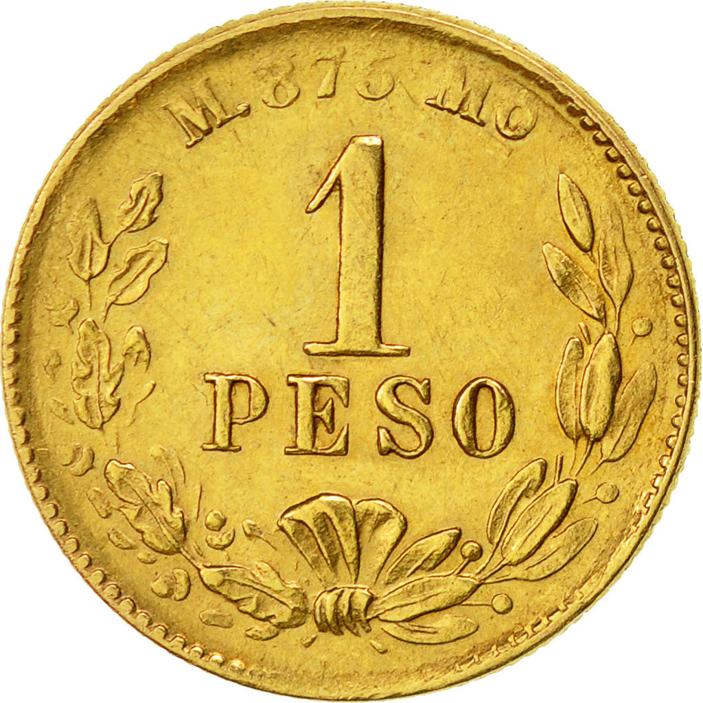 Coin, Mexico, Peso, 1900, Mexico City, AU(55-58), Gold, KM:410.5