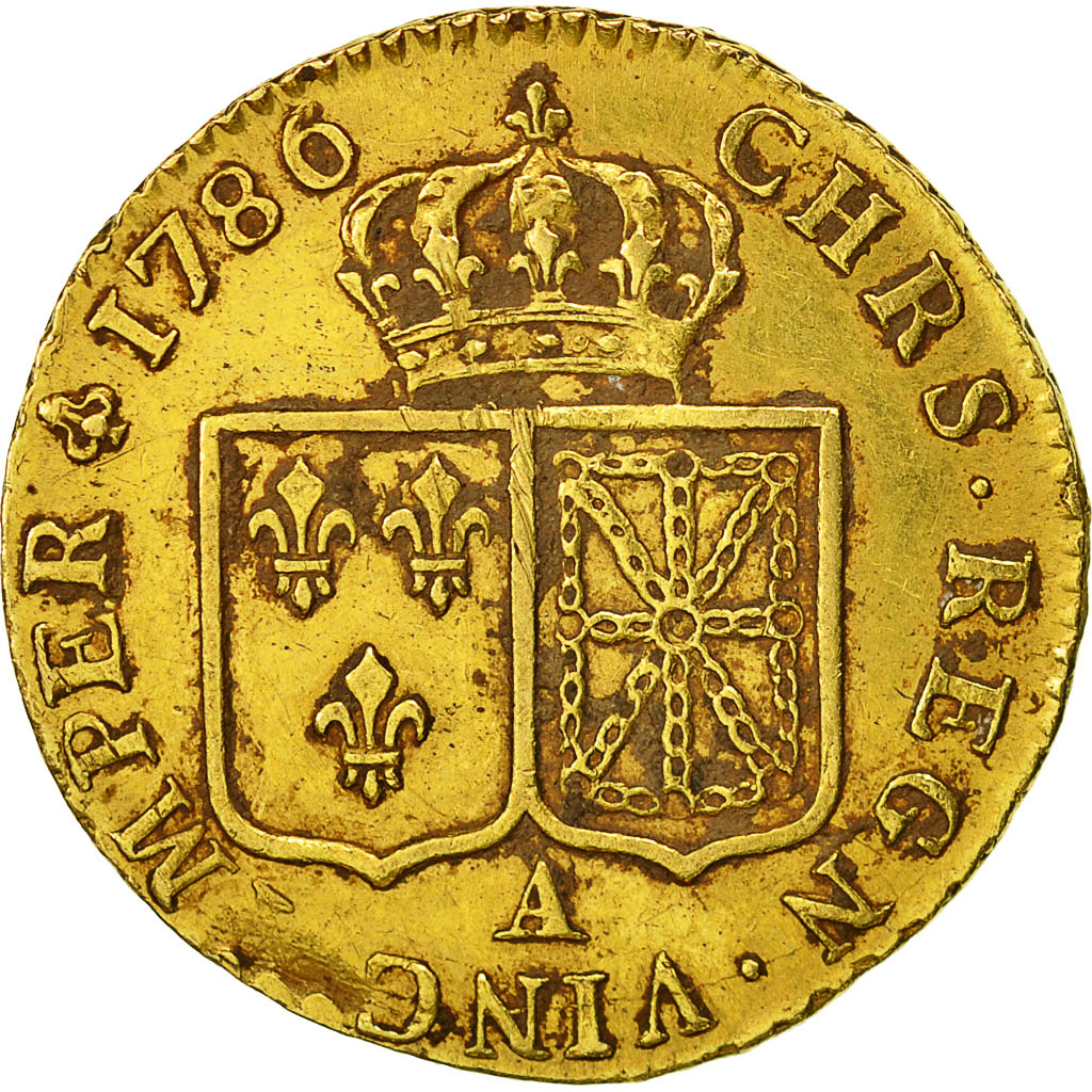 Moneta, Francia, Louis XVI, Louis d'or à la tête nue, Louis d'Or, 1786, Paris