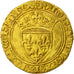 Moneda, Francia, Charles VI, Ecu d'or à la Couronne, Ecu d'or, Saint Lô, BC+