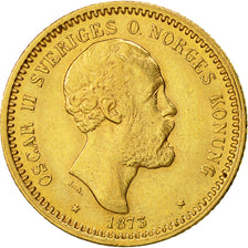 Münze, Schweden, Oscar II, 10 Kronor, 1873, SS+, Gold, KM:732