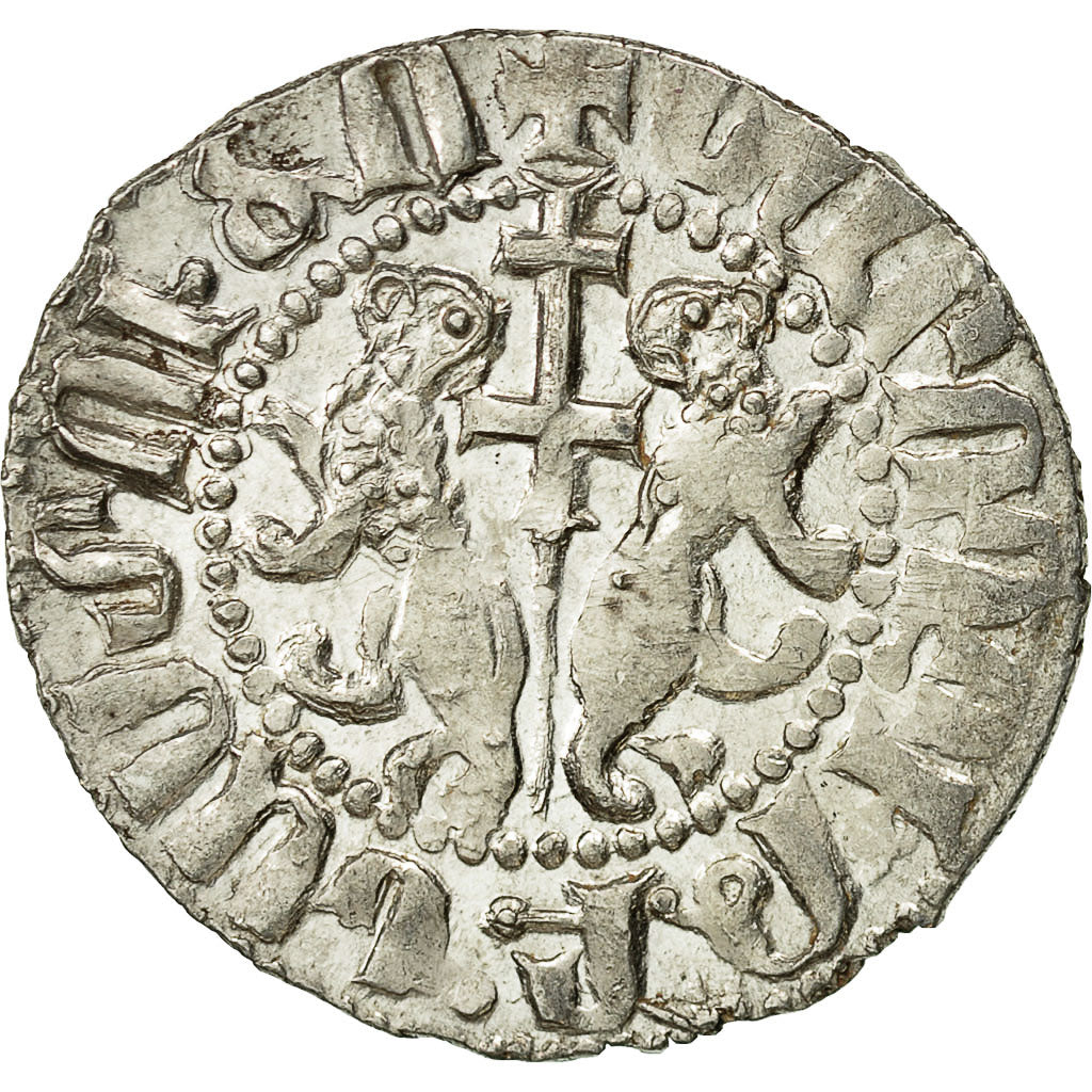 Coin, Armenia, Levon I, Tram, 1198-1219 AD, EF(40-45), Silver