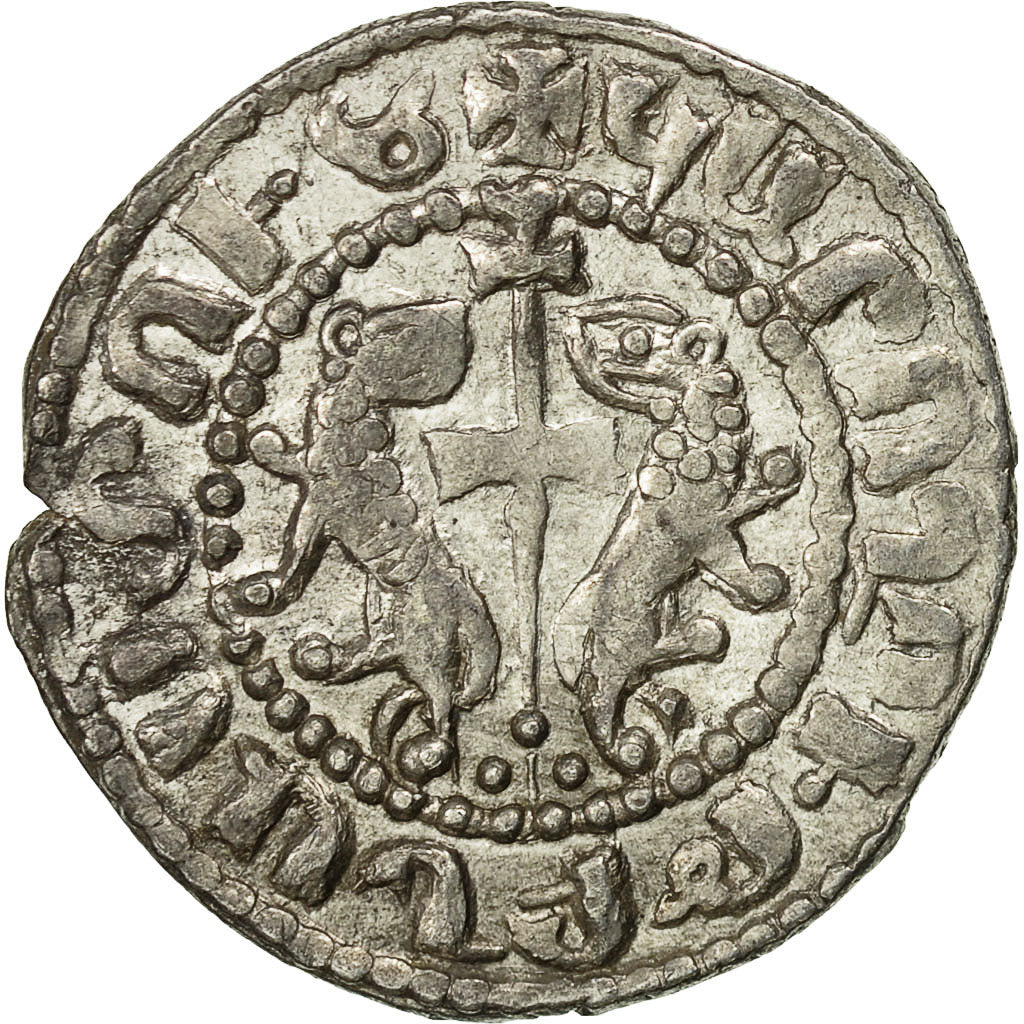 Coin, Armenia, Levon I, Tram, 1198-1219 AD, EF(40-45), Silver