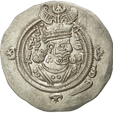 Coin, Khusrau II (590-628), Khusrau II, Drachm, 616, AU(55-58), Silver