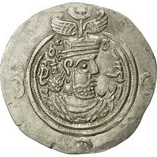 Coin, Khusrau II (590-628), Khusrau II, Drachm, 616, AU(55-58), Silver