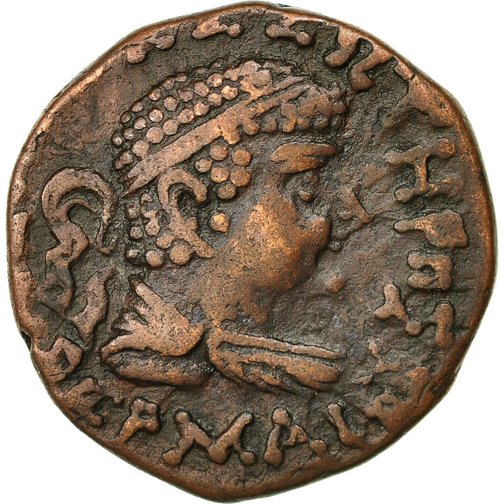 Coin, Baktrian Kingdom, Hermaios, Tetradrachm, 40-1 BC, EF(40-45), Bronze