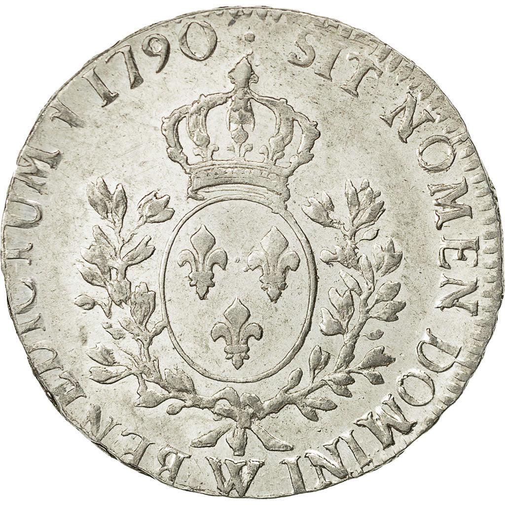 Coin, France, Louis XVI, Écu aux branches d'olivier, Ecu, 1790, Lille