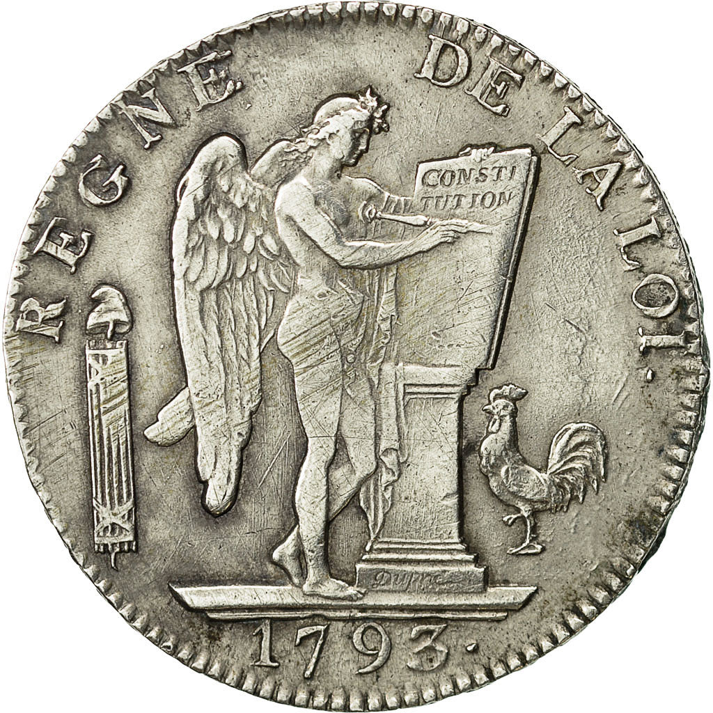 Moneta, Francia, Écu de 6 livres françoise, 6 Livres, 1793, Lille, BB