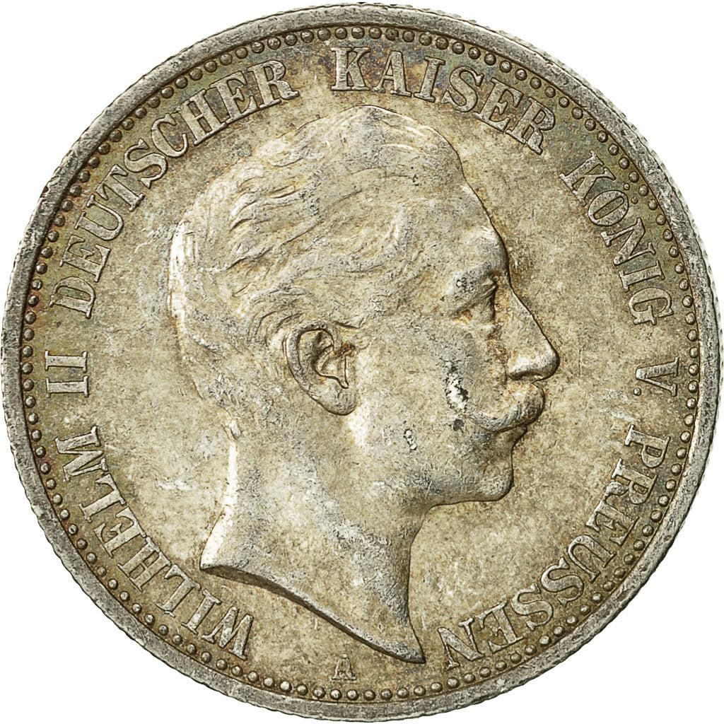 Moneta, Landy niemieckie, PRUSSIA, Wilhelm II, 2 Mark, 1905, Berlin, AU(55-58)