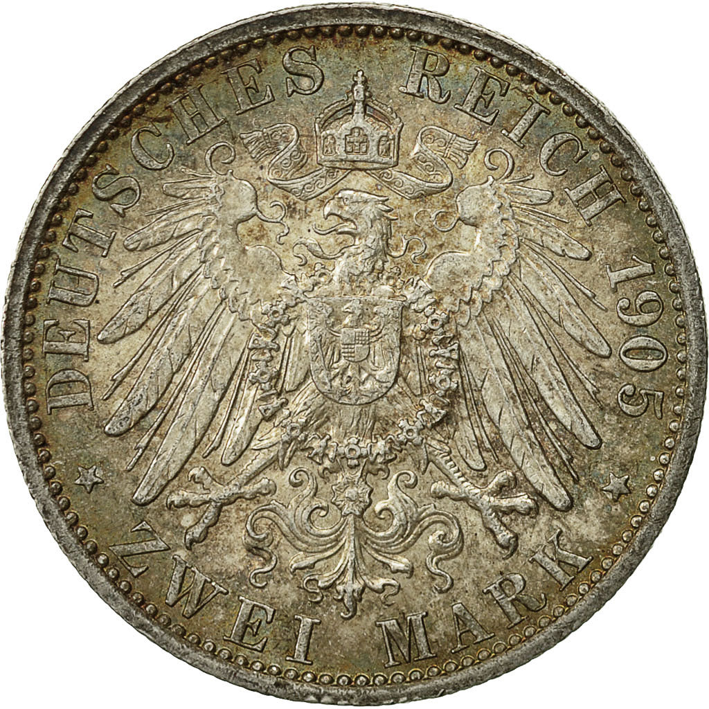 Münze, Deutsch Staaten, PRUSSIA, Wilhelm II, 2 Mark, 1905, Berlin, VZ, Silber