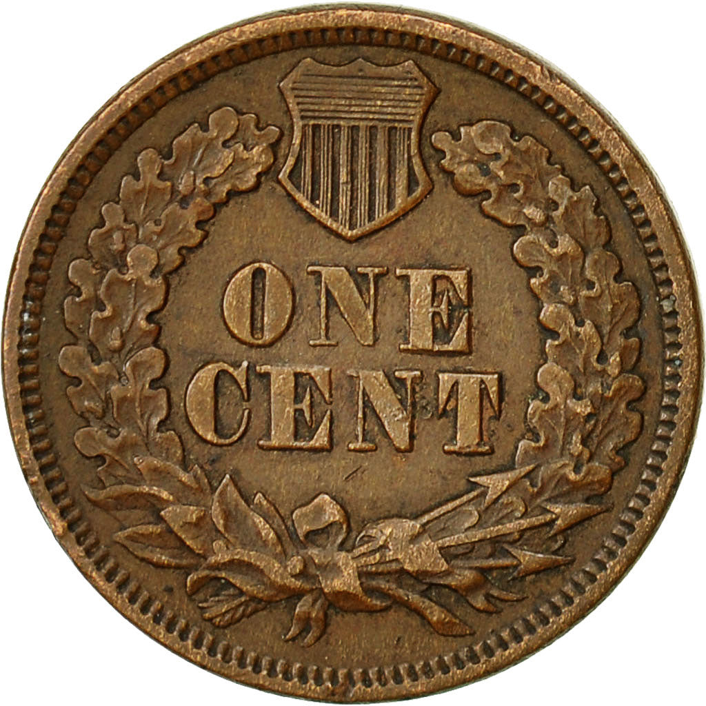 Coin, United States, Indian Head Cent, Cent, 1868, U.S. Mint, Philadelphia