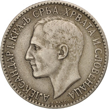 Iugoslavia, Alexander I, Dinar, 1925, Poissy, BB, Nichel-bronzo, KM:5