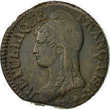 Münze, Frankreich, Dupré, 5 Centimes, 1799, Lille, S+, Bronze, KM:640.11