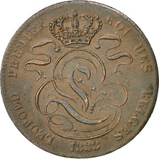 Coin, Belgium, Leopold I, 5 Centimes, 1833, AU(50-53), Copper, KM:5.2