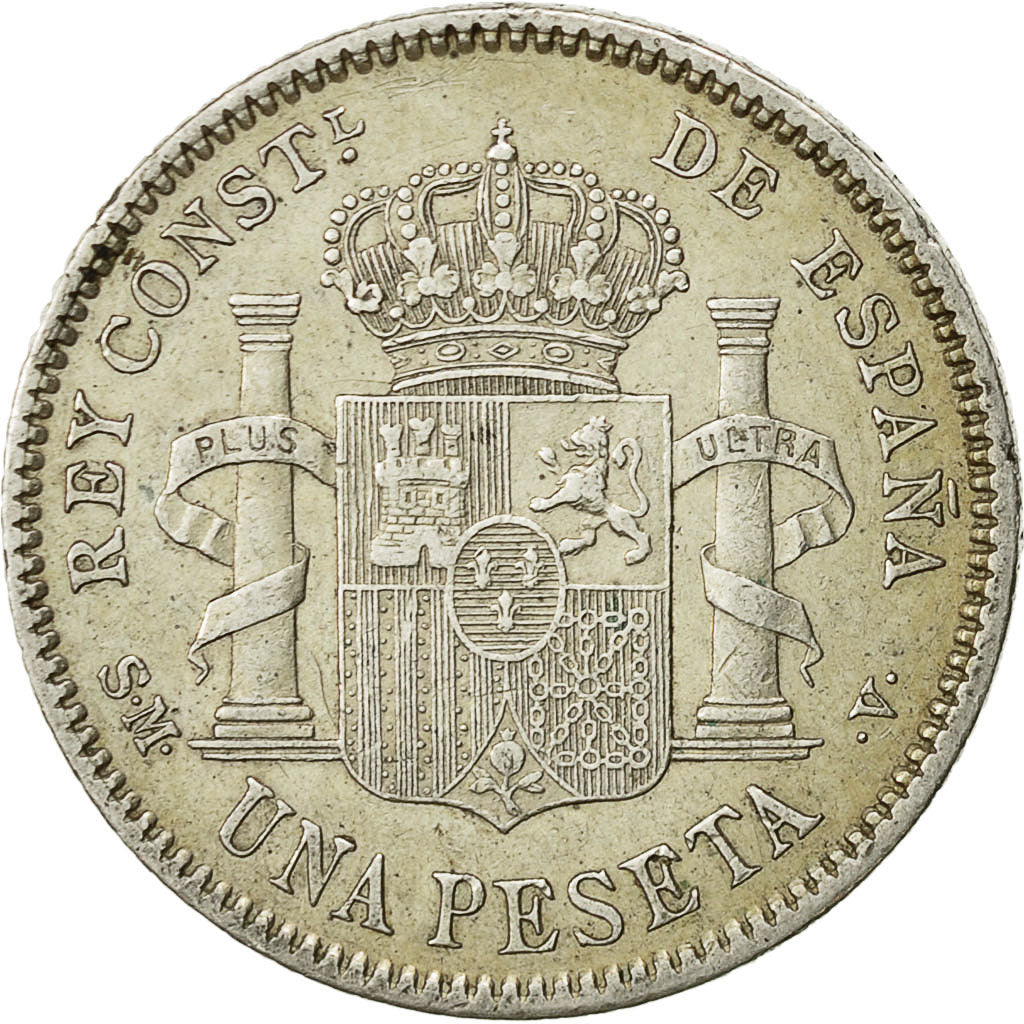 Moneda, España, Alfonso XIII, Peseta, 1904, MBC, Plata, KM:721