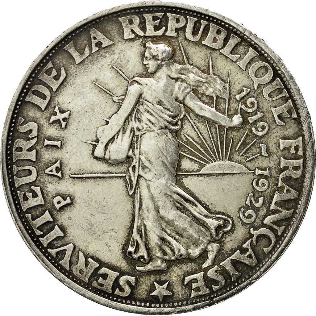Coin, France, 20 Francs, 1929, AU(55-58), Silver, Gadoury:851