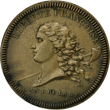 Munten, Frankrijk, Essai, 1792, Lyons, Galle, ZF+, Bronze, Brandon:190