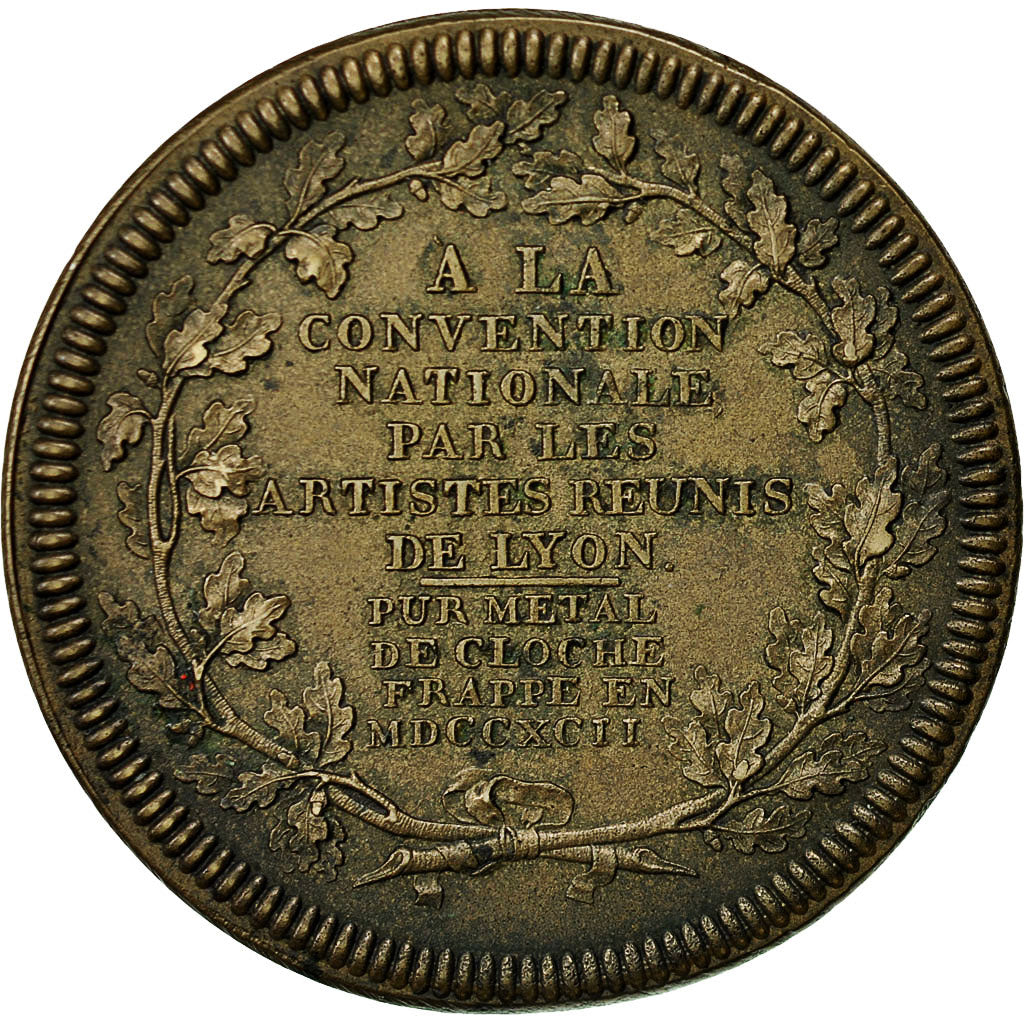 Munten, Frankrijk, Essai, 1792, Lyons, Galle, ZF+, Bronze, Brandon:190