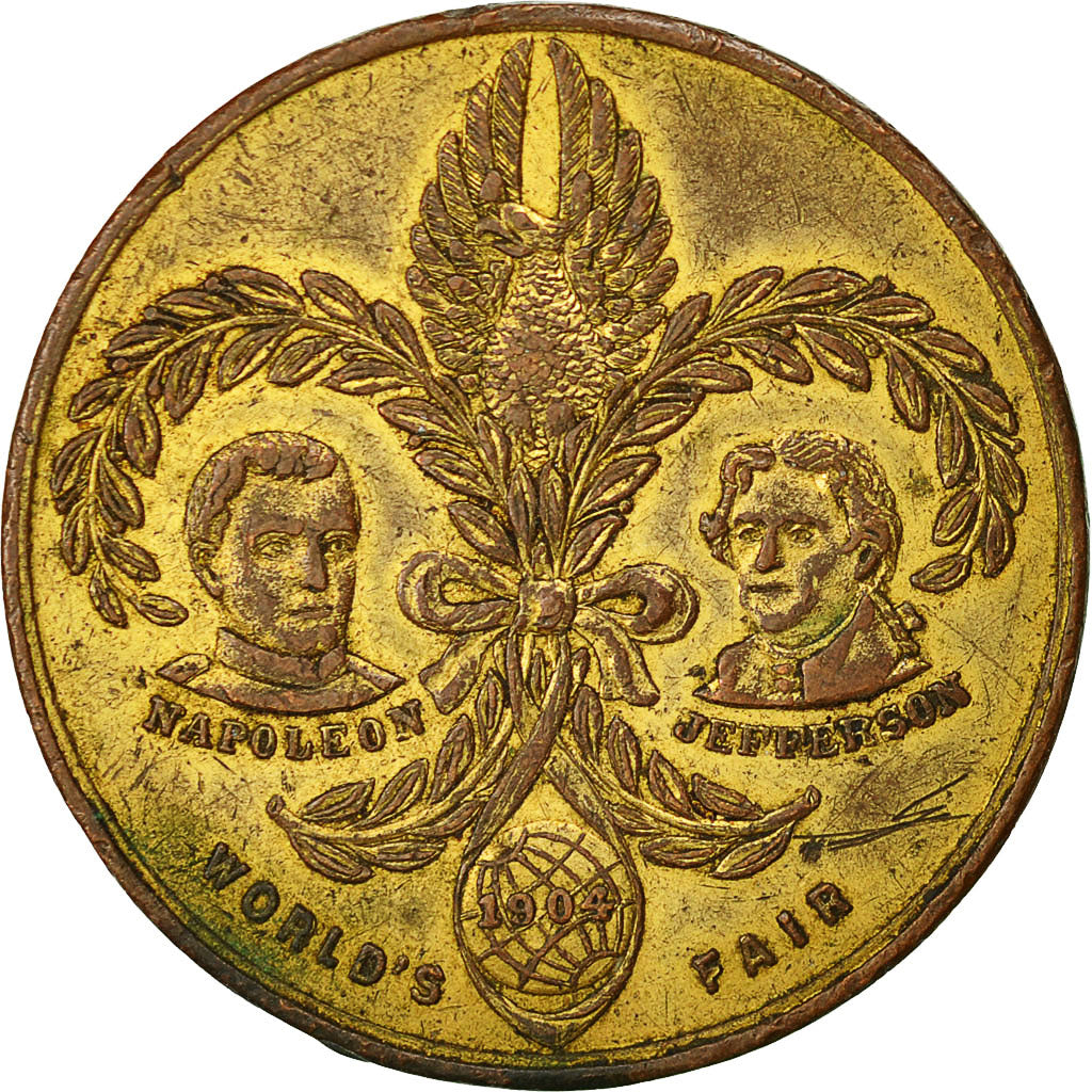 États-Unis, Medal, Exposition Saint Louis, Arts & Culture, 1904, TTB+, Laiton