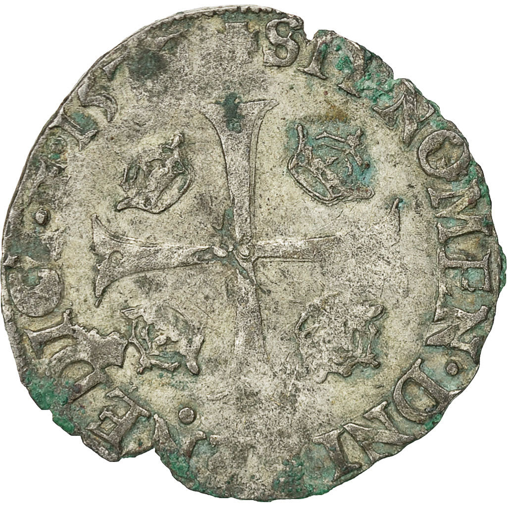 Münze, Frankreich, Henri III, Douzain, 1577, Troyes, S+, Billon, Sombart:4398