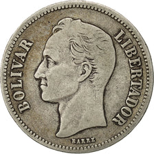Moneta, Venezuela, Gram 10, 2 Bolivares, 1926, MB+, Argento, KM:23