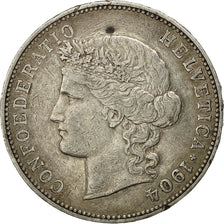 Coin, Switzerland, 5 Francs, 1904, Bern, EF(40-45), Silver, KM:34