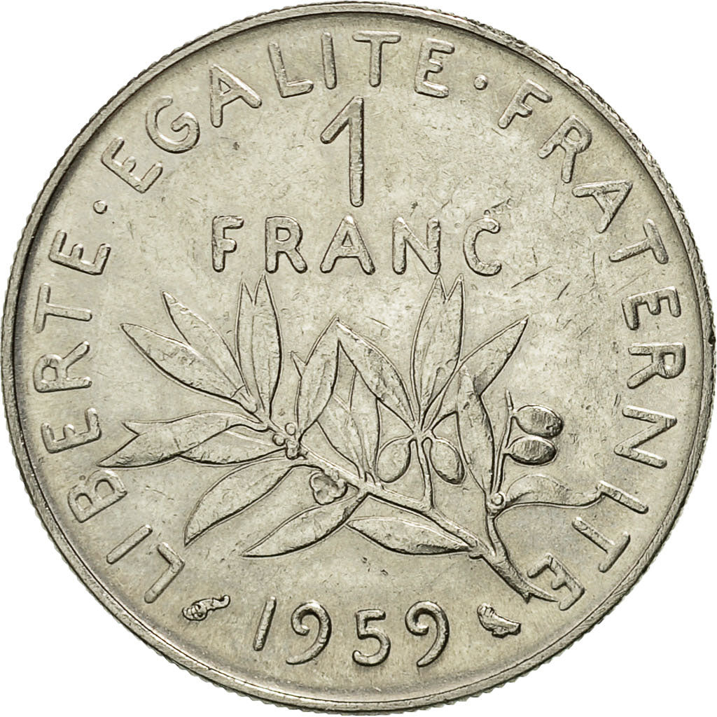 Monnaie, France, Franc, 1959, TTB+, Nickel, KM:E98, Gadoury:474