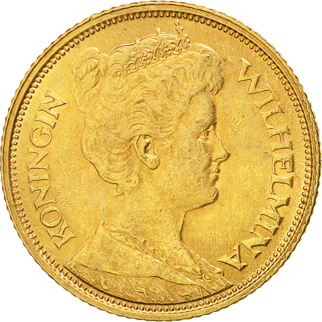 Monnaie, Pays-Bas, Wilhelmina I, 5 Gulden, 1912, SUP, Or, KM:151
