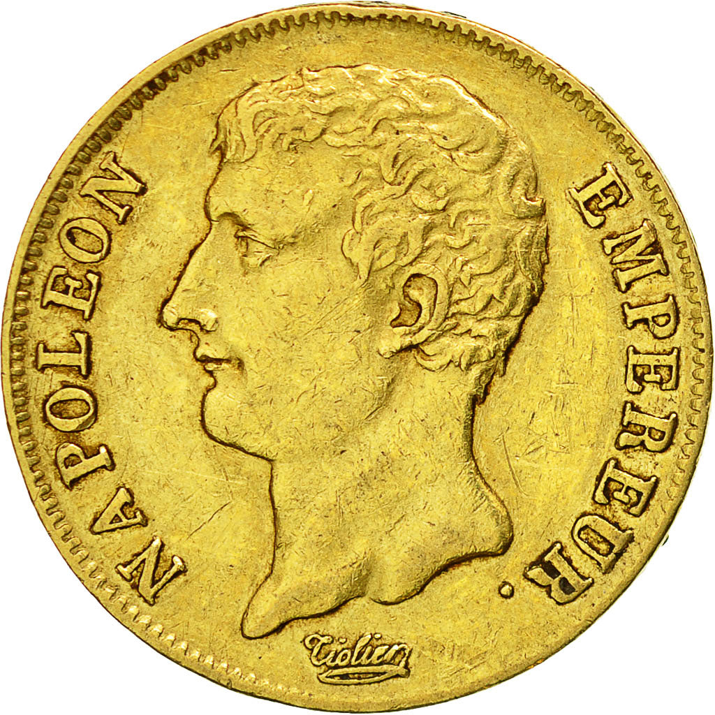Moneta, Francia, Napoléon I, 20 Francs, 1804, Paris, BB+, Oro, KM:661