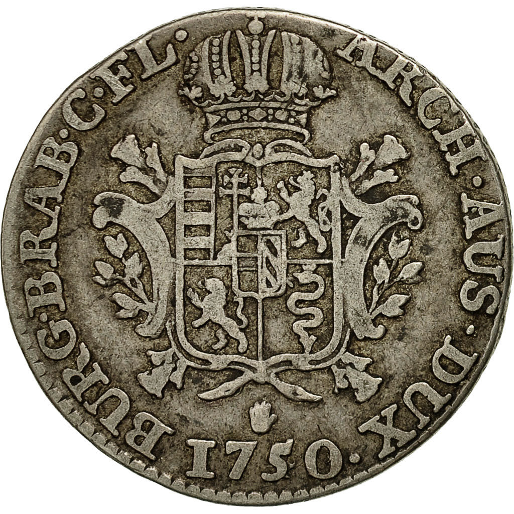 Coin, AUSTRIAN NETHERLANDS, Maria Theresa, 1/4 Ducaton, 1750, Antwerp