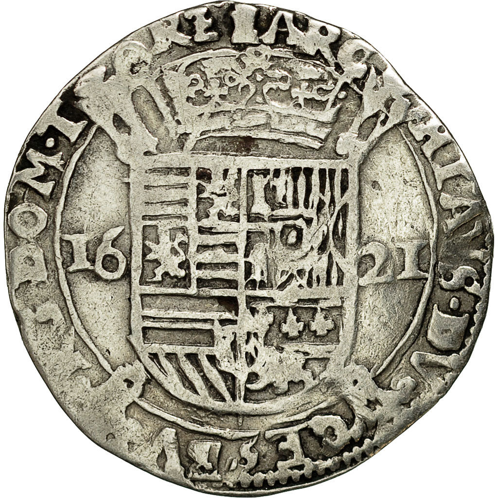 Coin, Spanish Netherlands, TOURNAI, Escalin, 6 Sols, 1621, Tournai, VF(20-25)