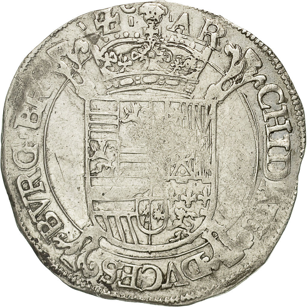 Coin, Spanish Netherlands, BRABANT, Albert & Isabella, Escalin au Paon, Escalin