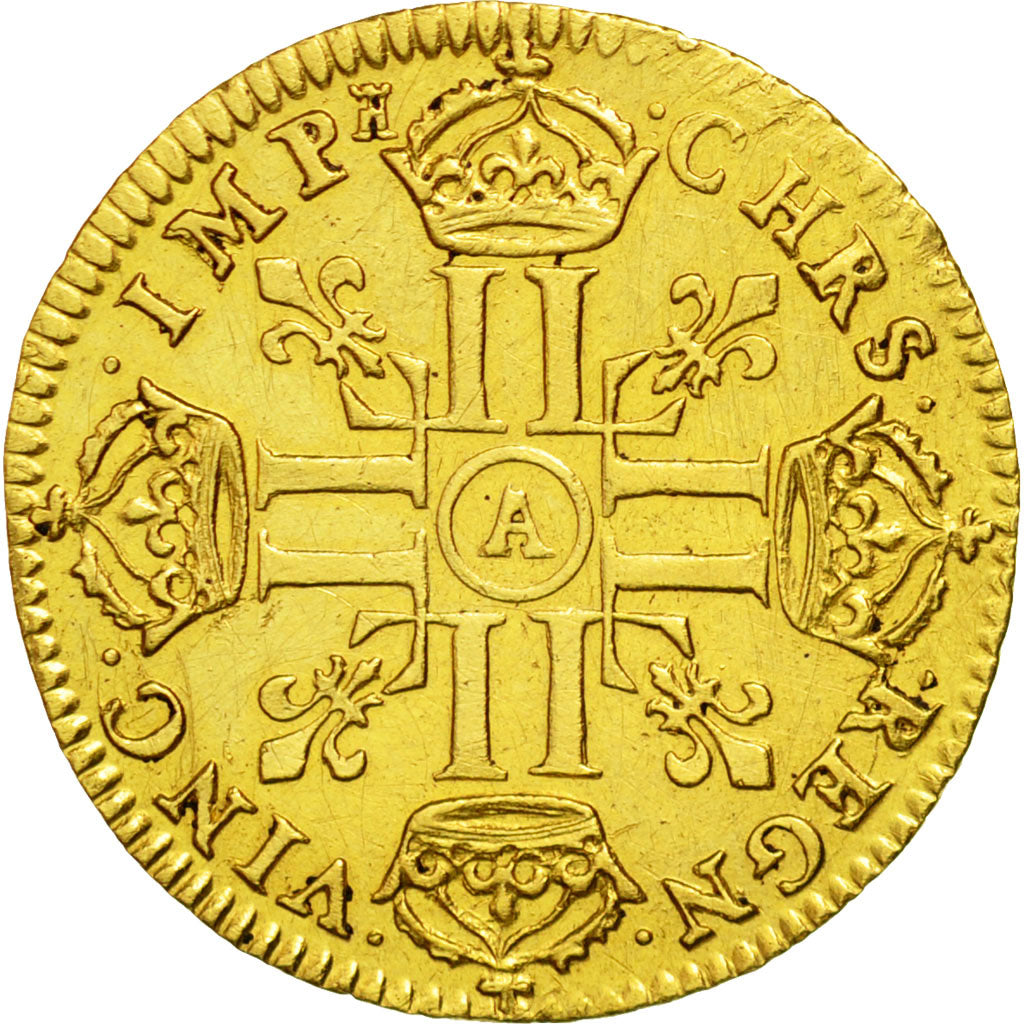Coin, France, Louis XIV, Louis d'or à la tête nue, Louis d'Or, 1672, Paris