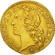 Moneta, Francia, Louis XV, Louis d'or au bandeau, Louis d'Or, 1743, Lyons, BB+