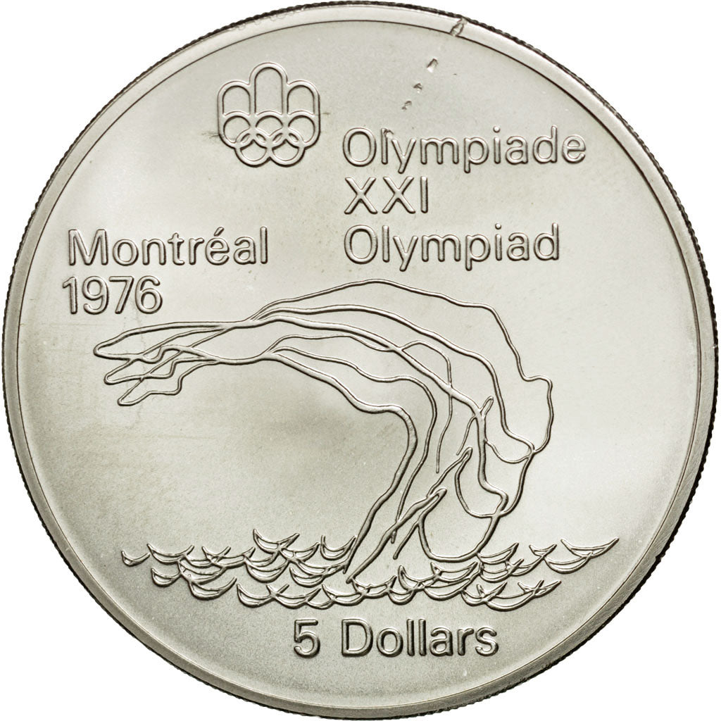Coin, Canada, Elizabeth II, 5 Dollars, 1975, Royal Canadian Mint, Ottawa
