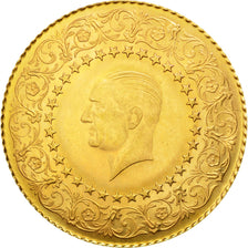 Coin, Turkey, 250 Kurush, 1967, MS(60-62), Gold, KM:873