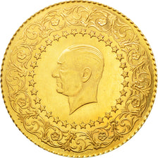 Coin, Turkey, 250 Kurush, 1967, MS(60-62), Gold, KM:873