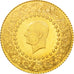 Coin, Turkey, 250 Kurush, 1967, MS(60-62), Gold, KM:873