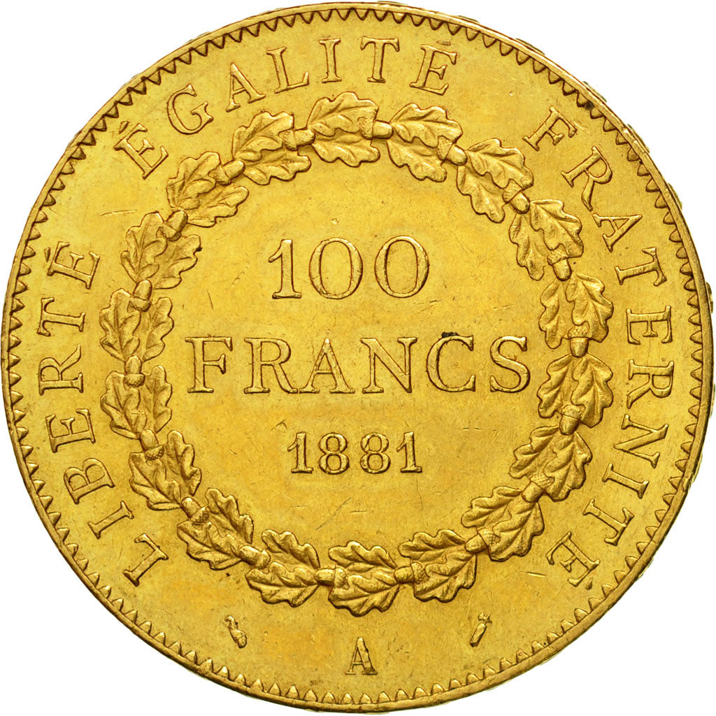 Moneda, Francia, Génie, 100 Francs, 1881, Paris, EBC, Oro, KM:832, Gadoury:1137