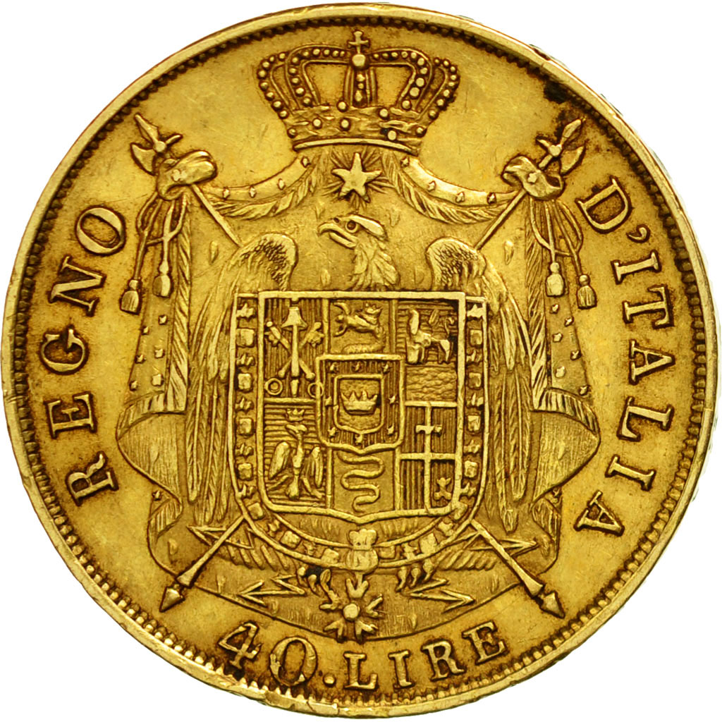 Coin, ITALIAN STATES, KINGDOM OF NAPOLEON, Napoleon I, 40 Lire, 1814, Milan