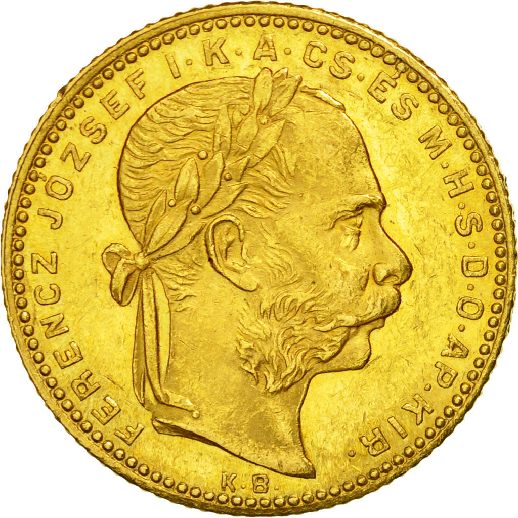 Monnaie, Hongrie, Franz Joseph I, 8 Forint 20 Francs, 1881, Kormoczbanya, SUP
